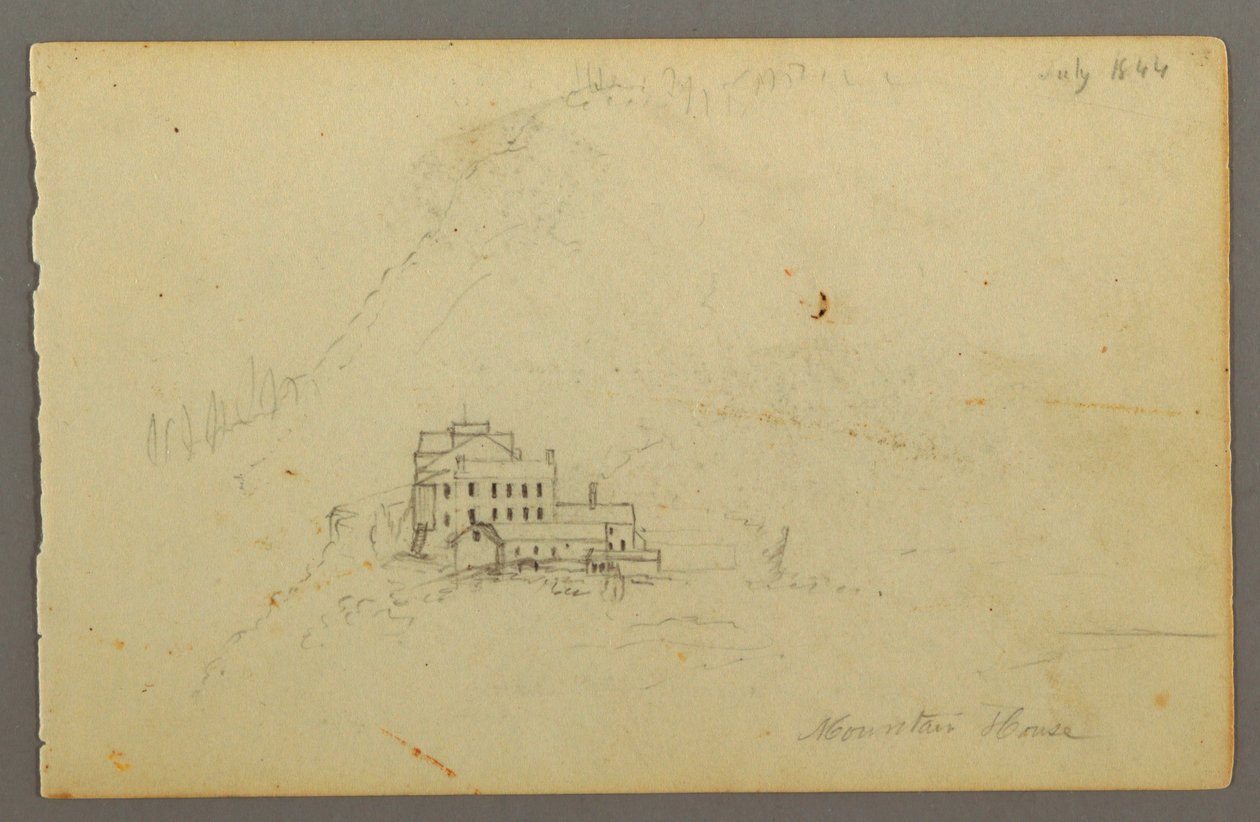 Rysunek, Catskill Mountain House, 1844 r. autorstwa Frederic Edwin Church