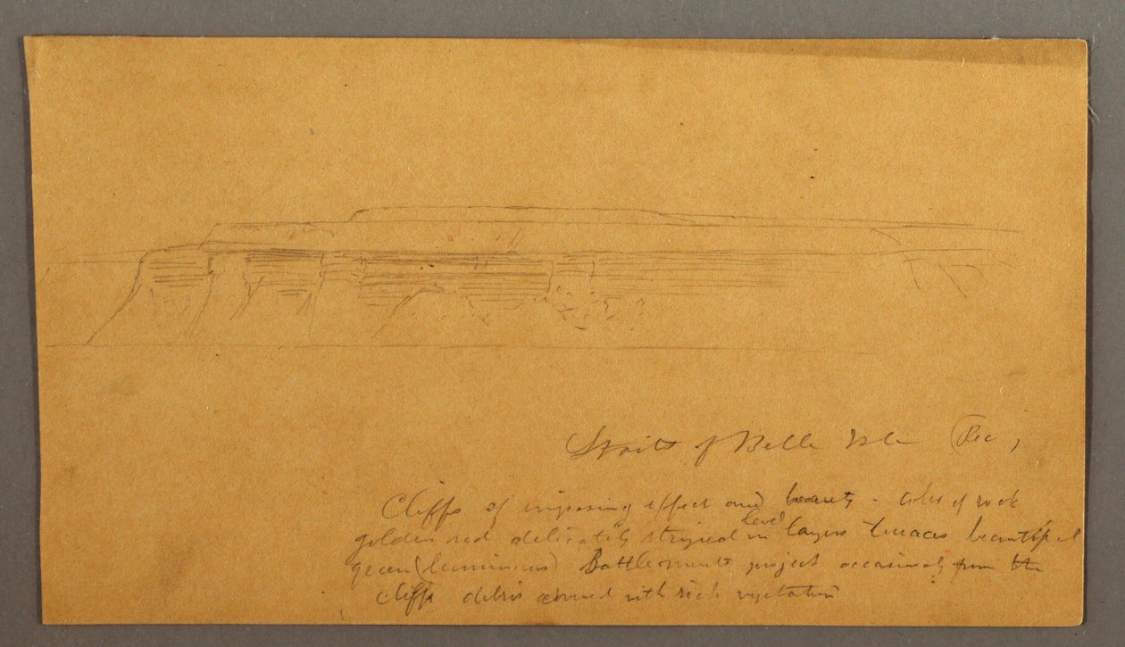 Rysunek, Klify, prawdopodobnie 1859 r. autorstwa Frederic Edwin Church