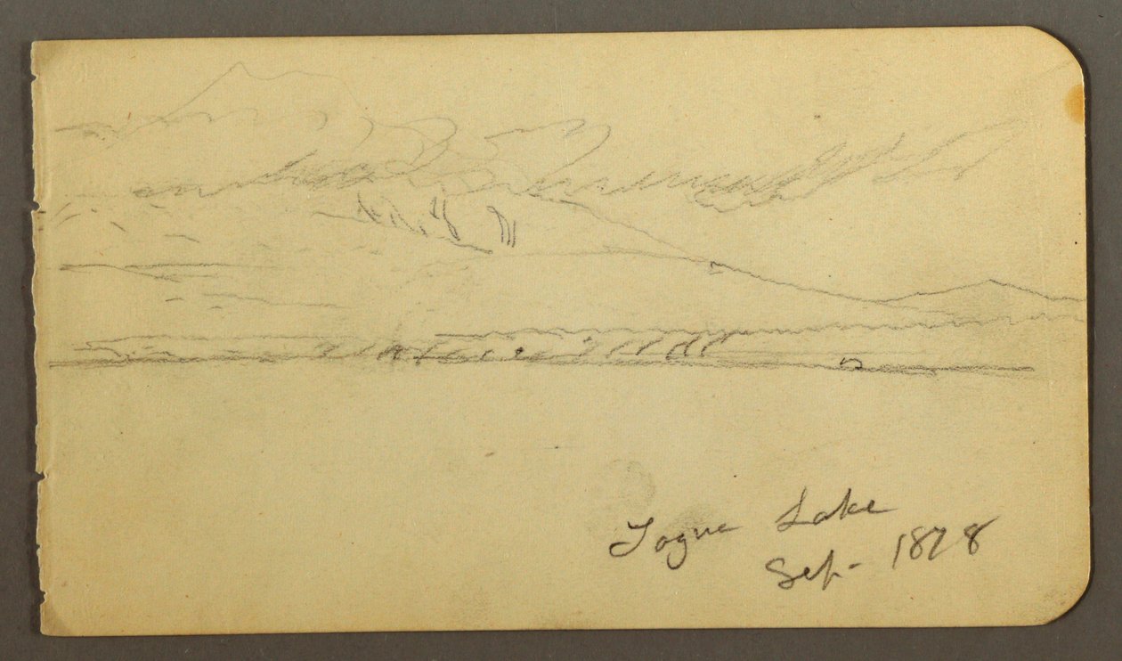 Rysunek, pokryta chmurami góra Katahdin, 1878 r. autorstwa Frederic Edwin Church