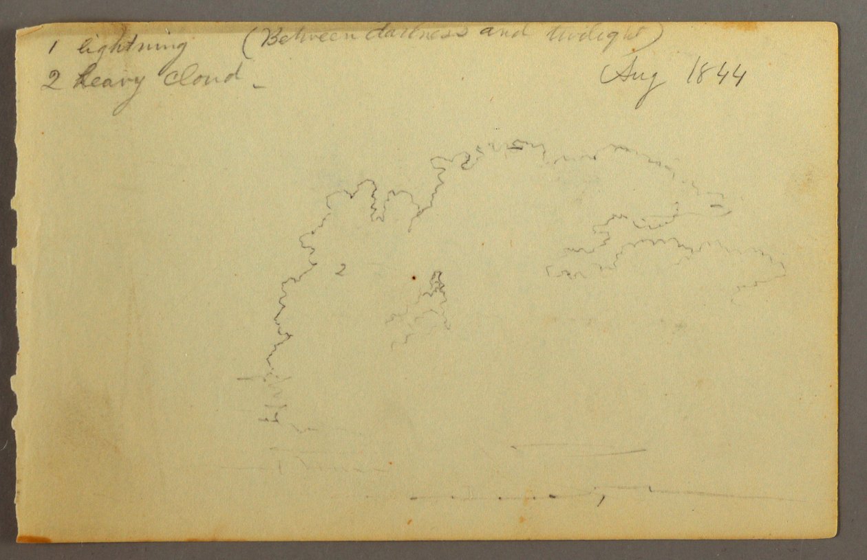 Rysunek, Studium chmury, 1844 autorstwa Frederic Edwin Church