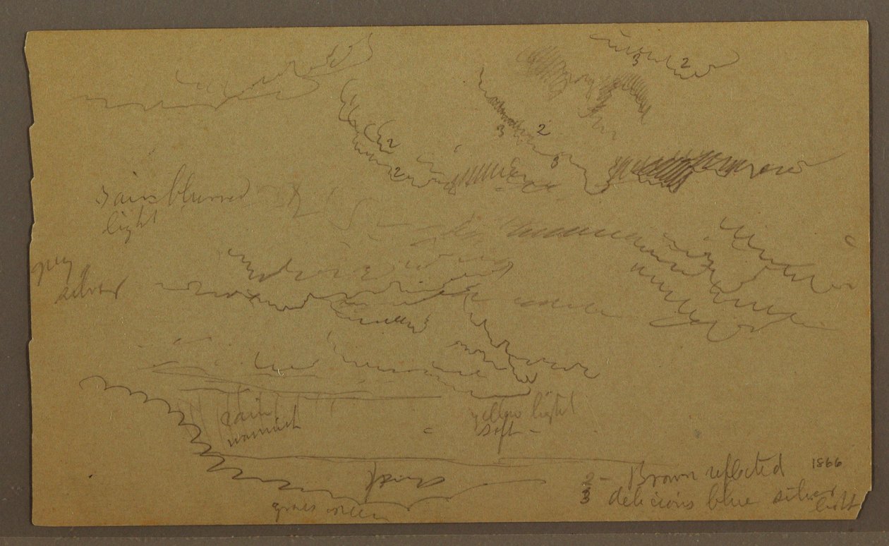 Rysunek, Studium chmury, prawdopodobnie 1860 autorstwa Frederic Edwin Church