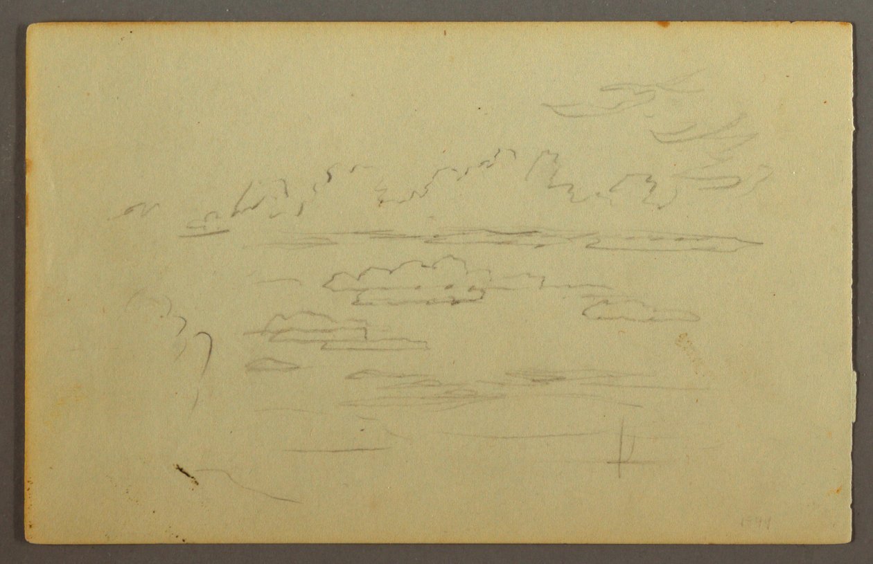 Rysunek, Chmury, prawdopodobnie 1844 r. autorstwa Frederic Edwin Church