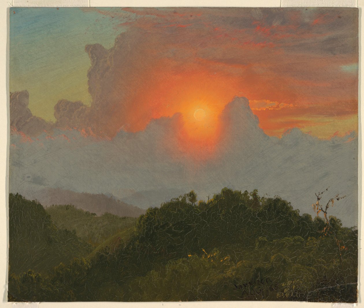 Rysunek, pochmurne niebo, sierpień 1865 r. autorstwa Frederic Edwin Church