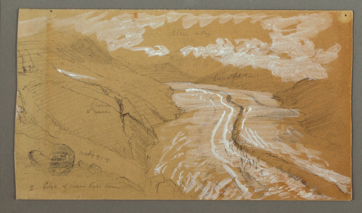 Rysunek, Glacier, 21 sierpnia 1868 r. autorstwa Frederic Edwin Church