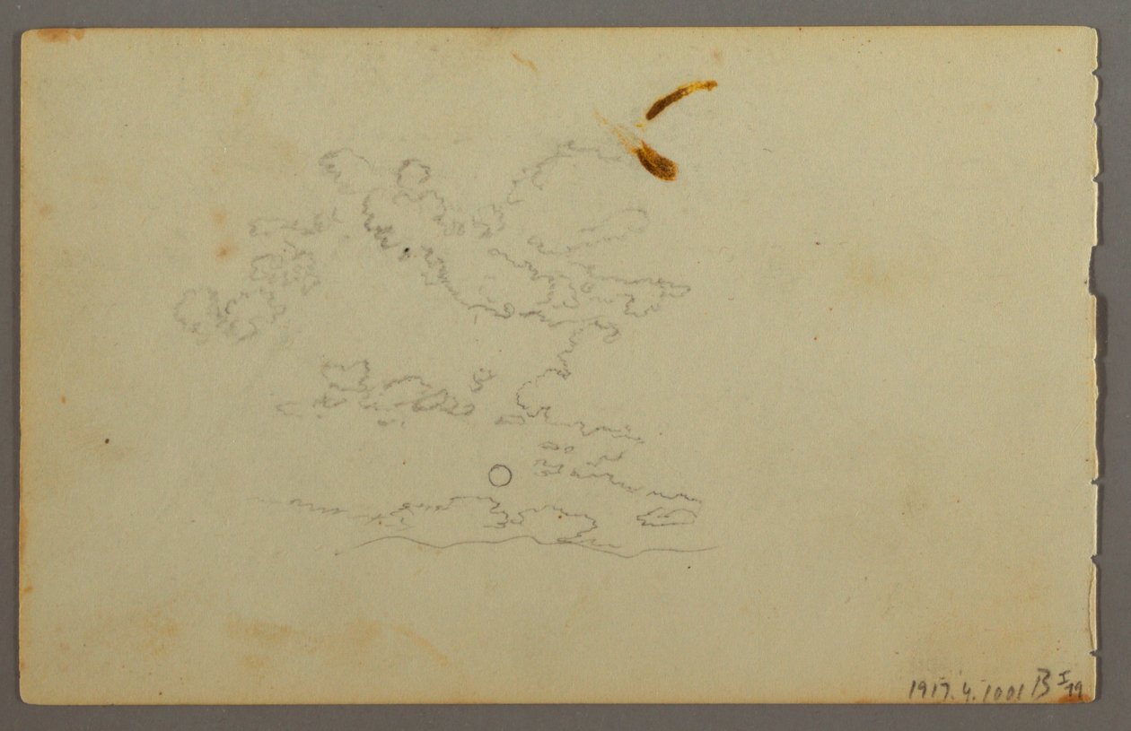 Rysunek, Hill Range, prawdopodobnie 1844 r. autorstwa Frederic Edwin Church
