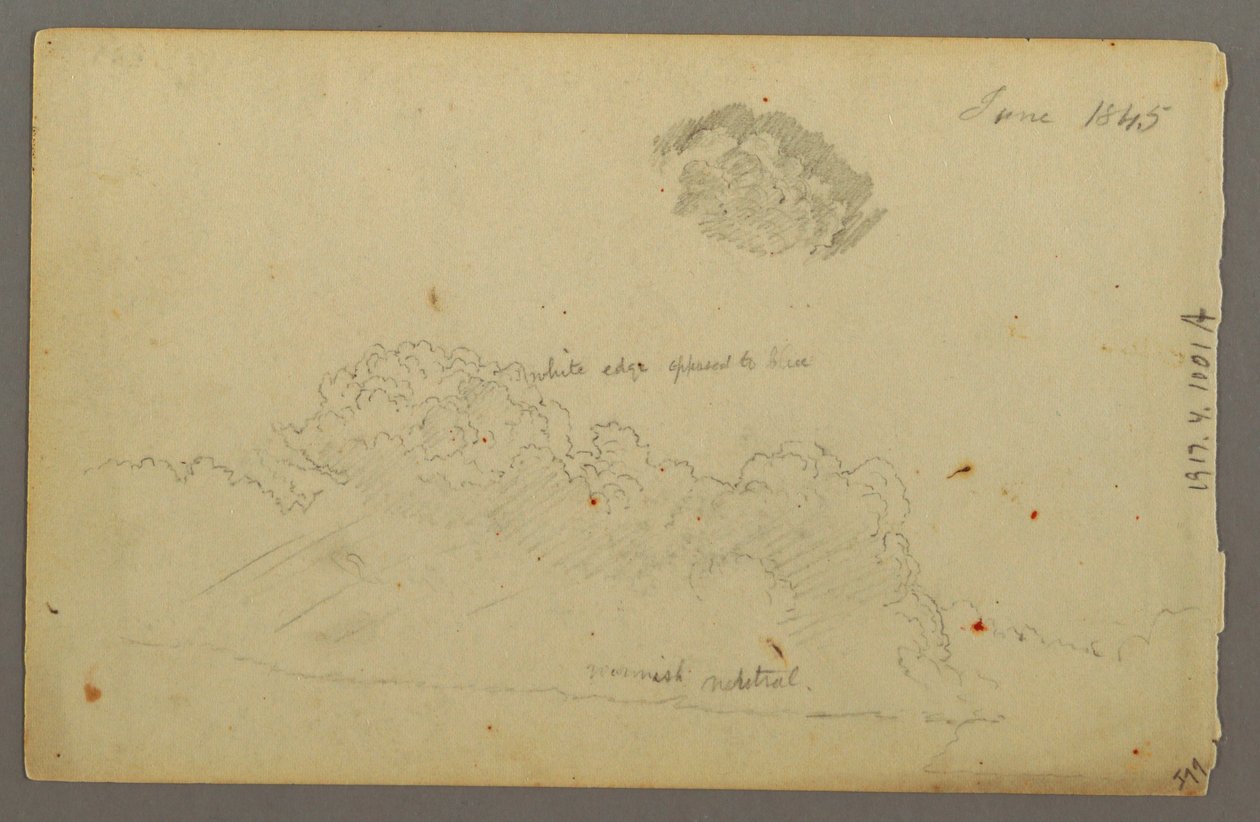 Rysunek, pasmo wzgórz, 1844 r. autorstwa Frederic Edwin Church