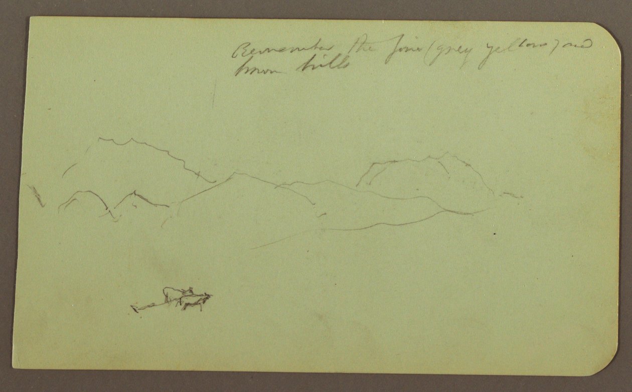 Rysunek, Wzgórza, Bydło; Verso: Krajobraz, 1883 r. autorstwa Frederic Edwin Church