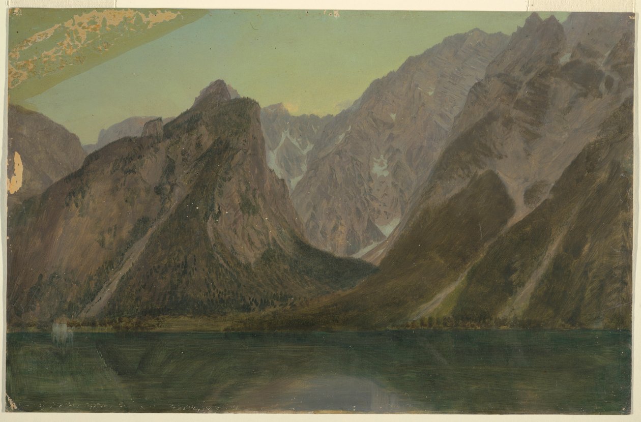 Rysunek, Koenigseee, niedaleko Berchtesgadan, Bawaria, 1868 r. autorstwa Frederic Edwin Church