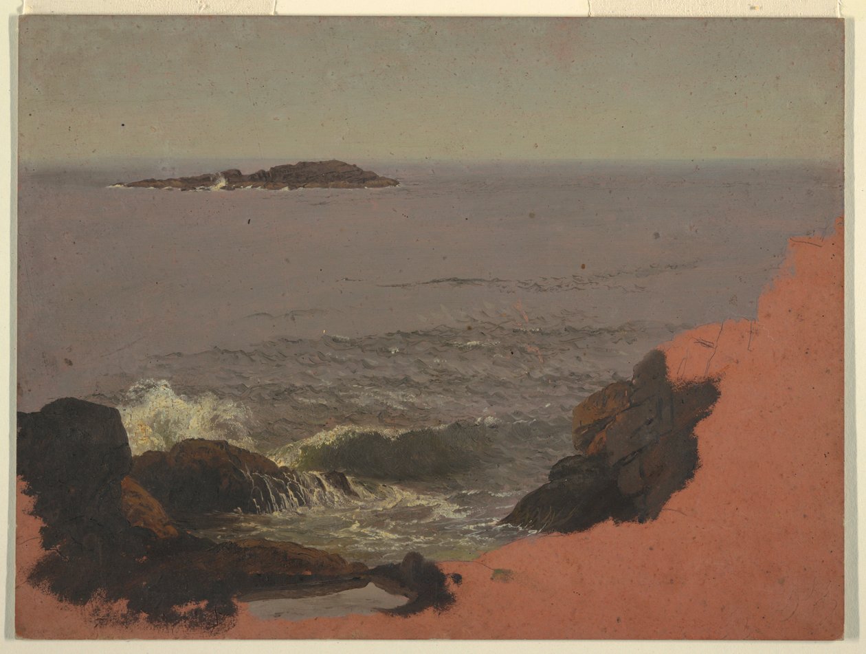 Rysunek, wybrzeże Maine, 1845-48 autorstwa Frederic Edwin Church