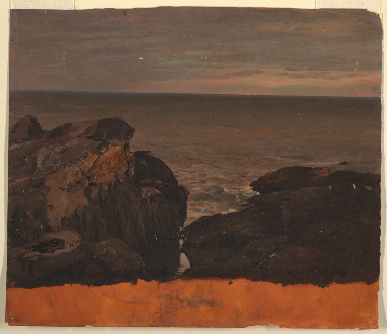 Rysunek, wybrzeże Maine, ok. 1850 r. autorstwa Frederic Edwin Church