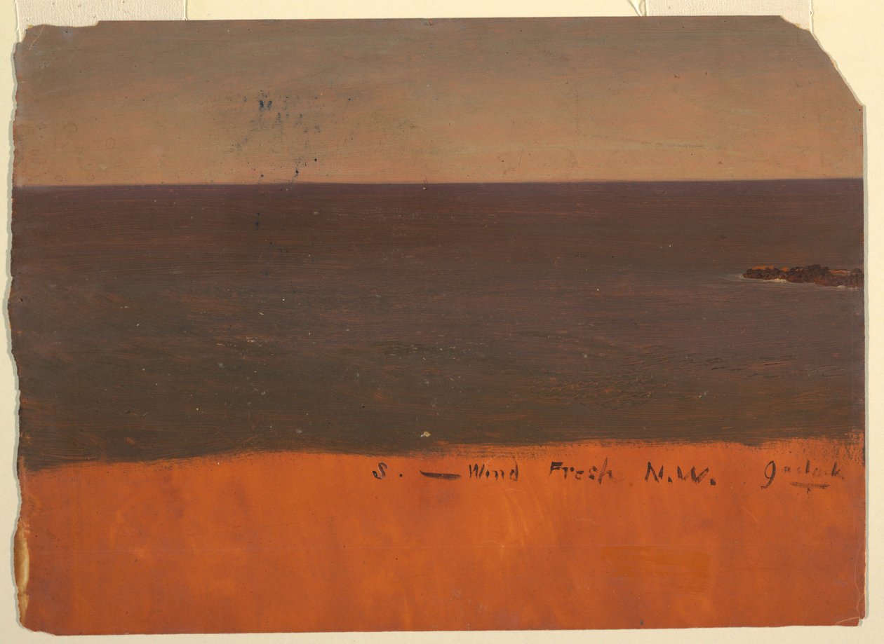 Rysunek, wybrzeże Maine, ok. 1850 r. autorstwa Frederic Edwin Church