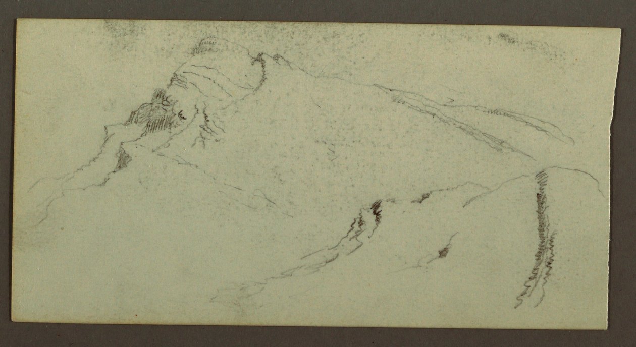 Rysunek, Szczyty górskie, prawdopodobnie 1868 r. autorstwa Frederic Edwin Church