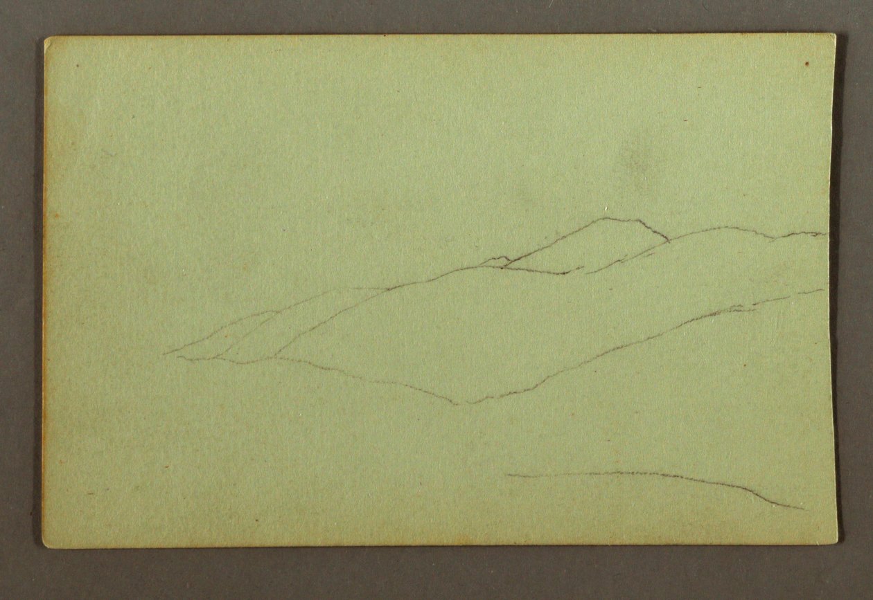 Rysunek, grzbiet górski, prawdopodobnie 1856 r. autorstwa Frederic Edwin Church