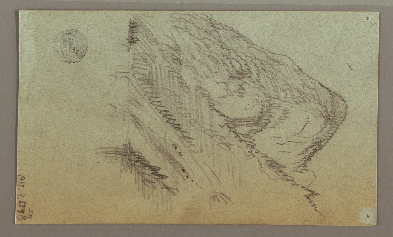 Rysunek, dolina górska, prawdopodobnie 1868 r. autorstwa Frederic Edwin Church
