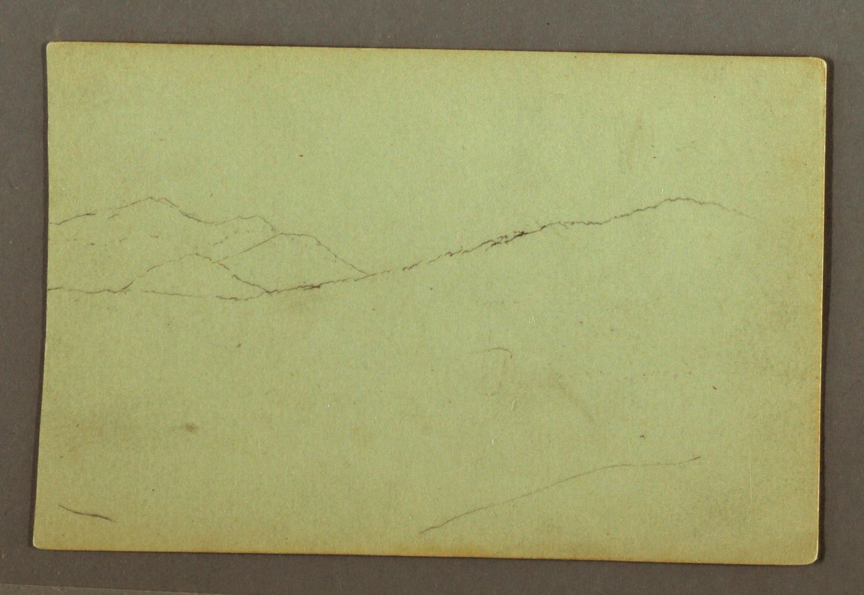 Rysunek, Szczyty górskie, prawdopodobnie 1856 r. autorstwa Frederic Edwin Church