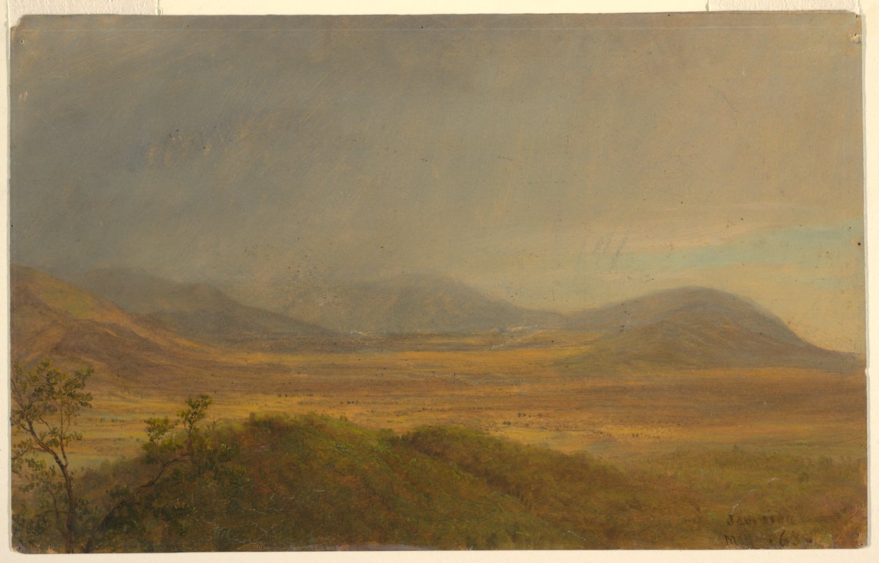 Rysunek, Krajobraz górski, maj 1865 r. autorstwa Frederic Edwin Church