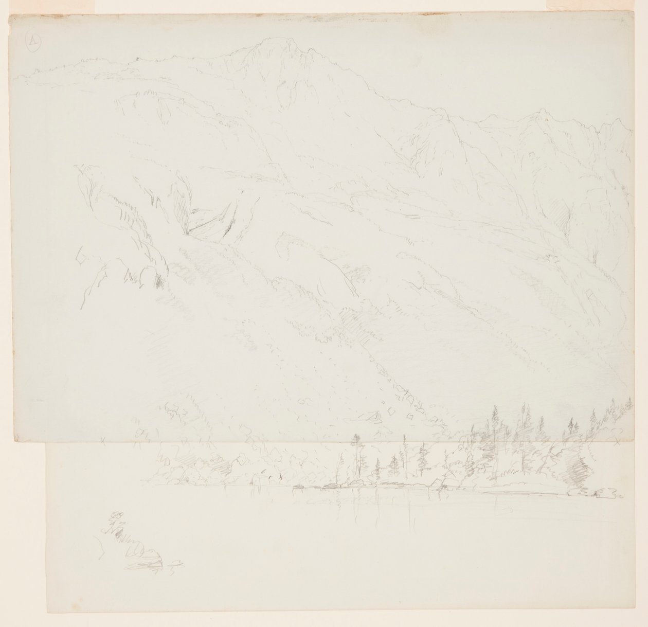 Rysunek, Mt. Katadhin, Maine, 1870-78 r. autorstwa Frederic Edwin Church