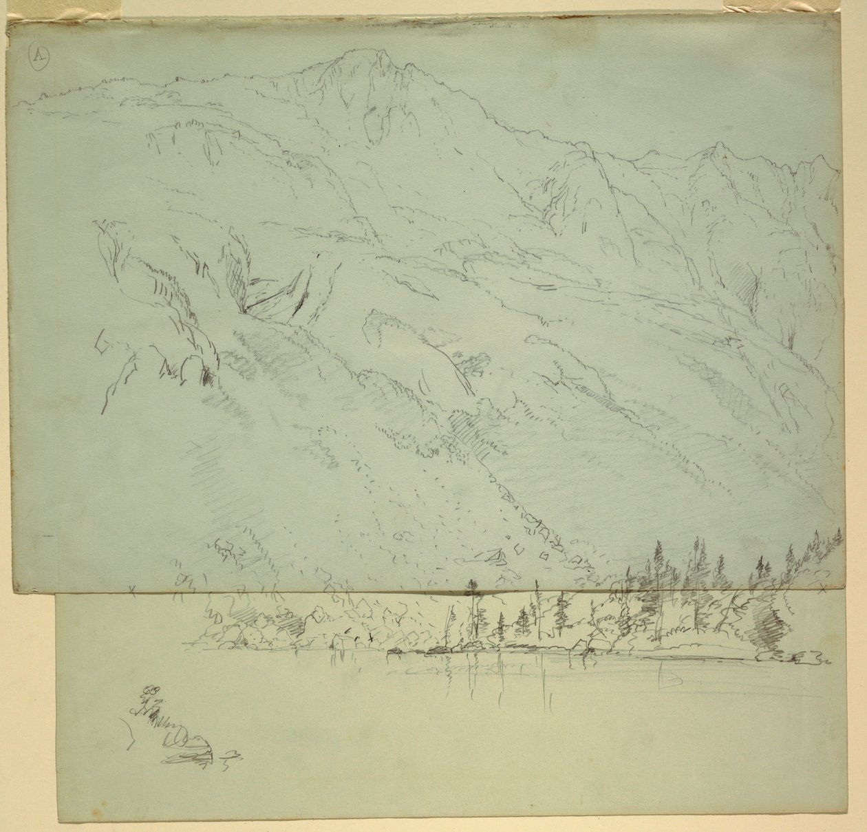 Rysunek, Mt. Katadhin, Maine, 1870-78 r. autorstwa Frederic Edwin Church