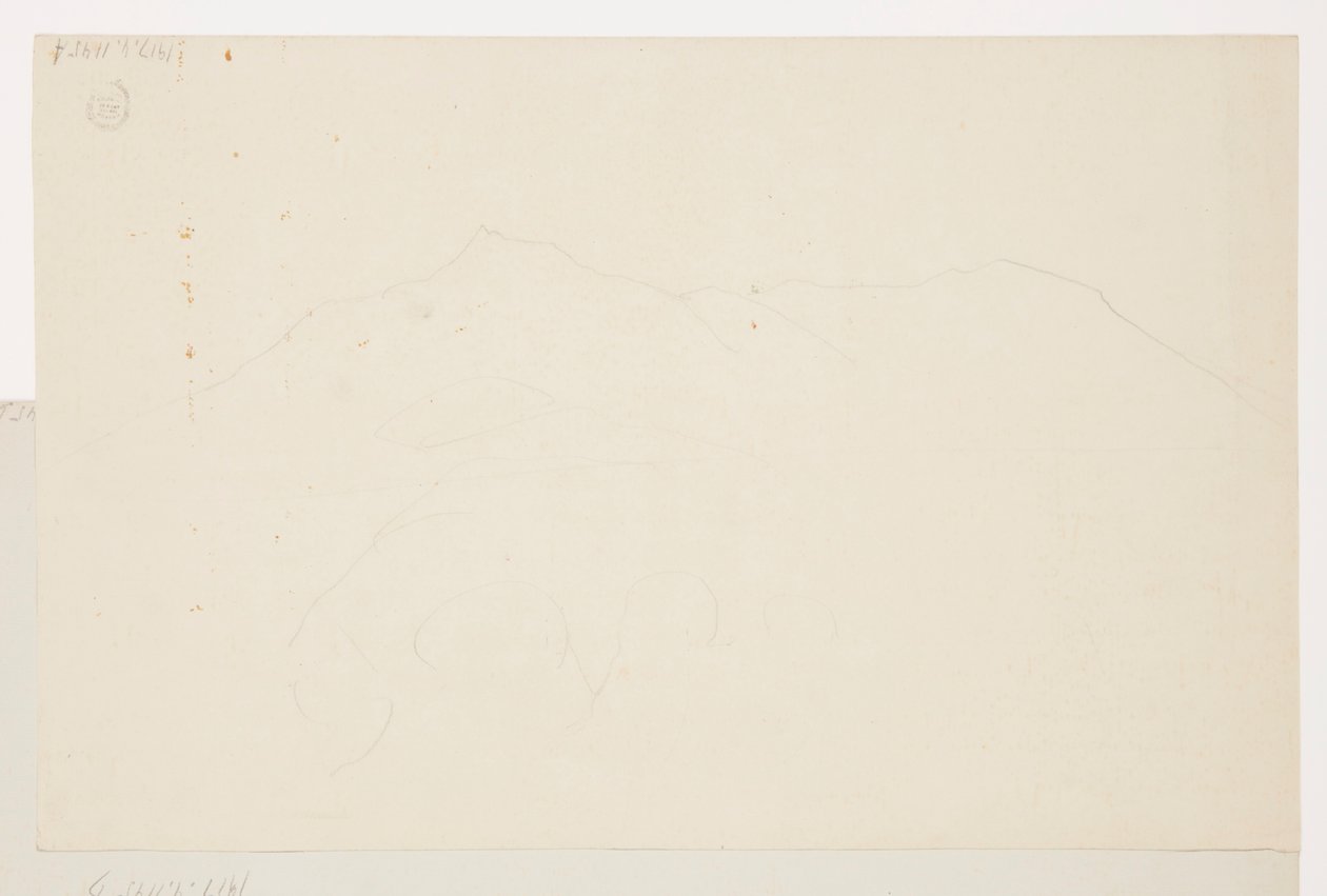 Rysunek, Mt. Katahdin, Maine, 1870-78 r. autorstwa Frederic Edwin Church