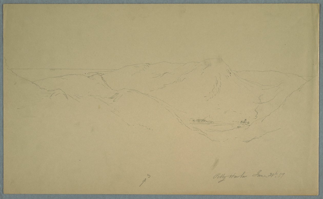 Rysunek, port Petty, 24 czerwca 1859 r. autorstwa Frederic Edwin Church
