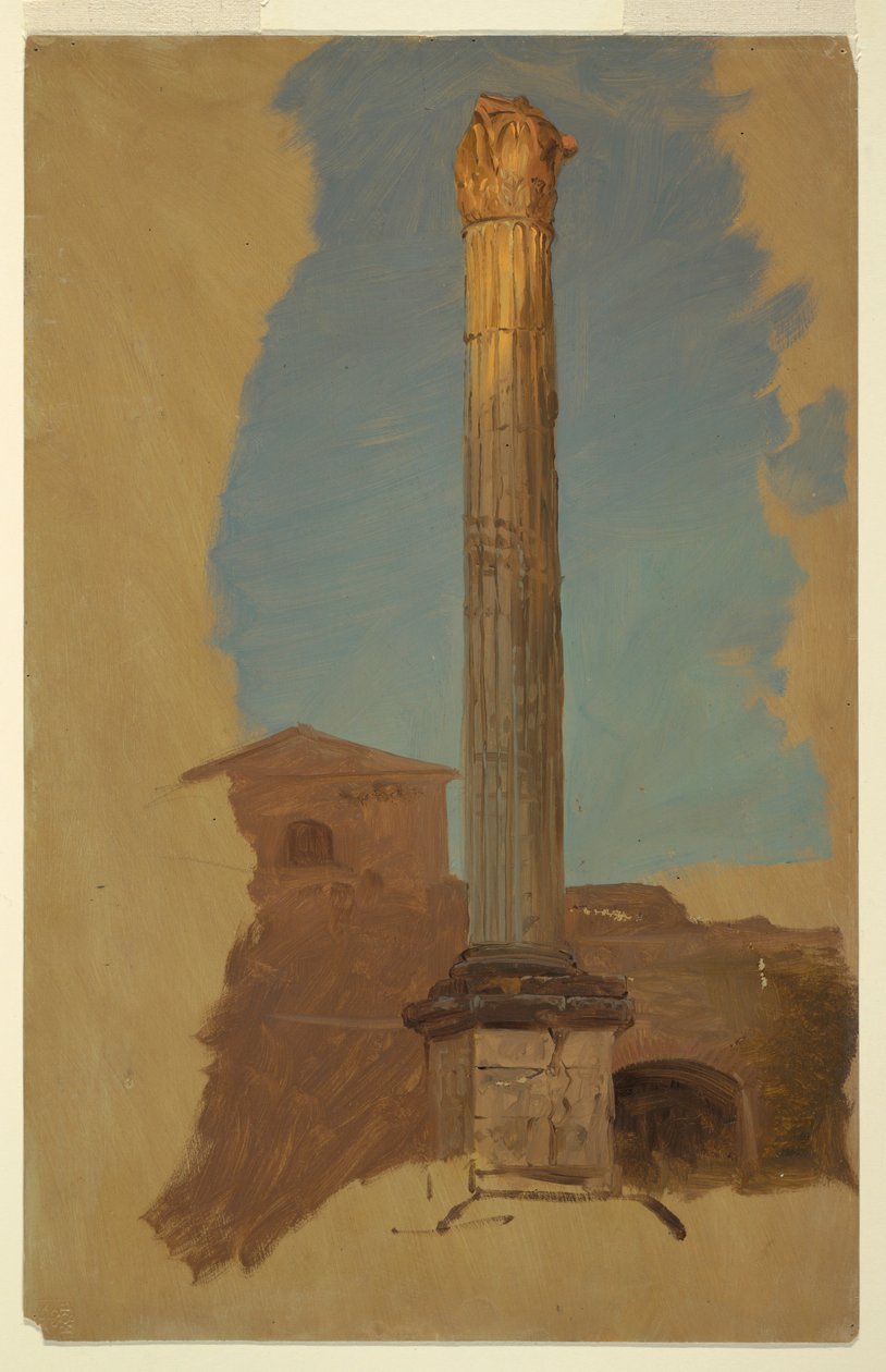 Rysunek, Rzym, klasyczna kolumna, 1868-69 autorstwa Frederic Edwin Church