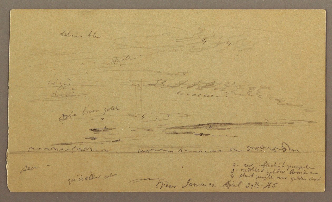 Rysunek, Pejzaż morski, 29 kwietnia 1865 r. autorstwa Frederic Edwin Church