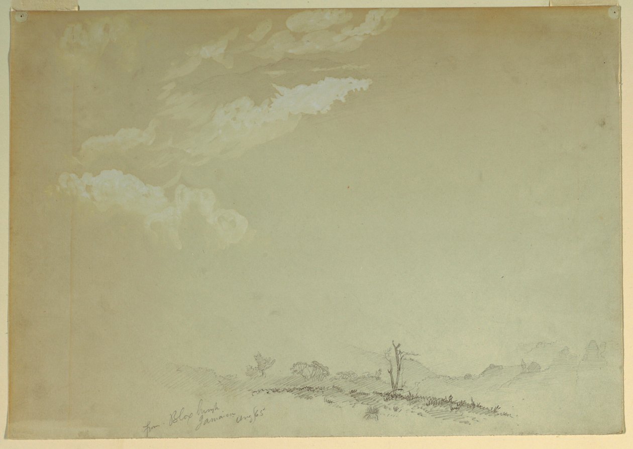 Rysunek, szkice, Bloxburgh, Jamajka, 1865 r. autorstwa Frederic Edwin Church