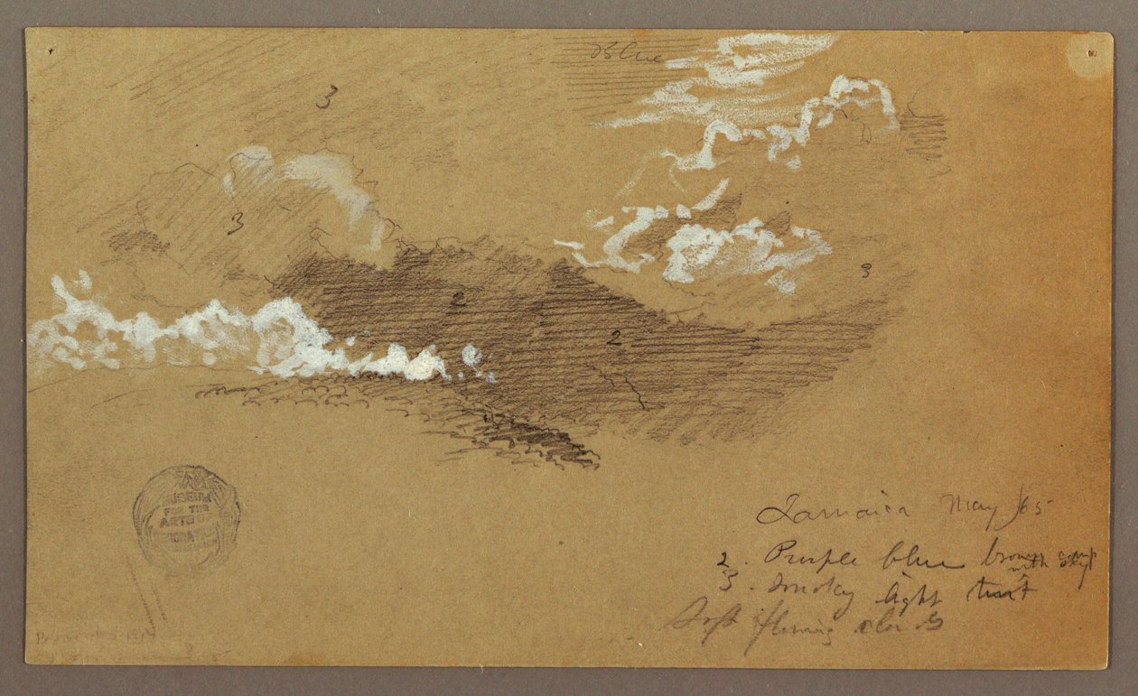 Rysunek, niebo, maj 1865 r. autorstwa Frederic Edwin Church