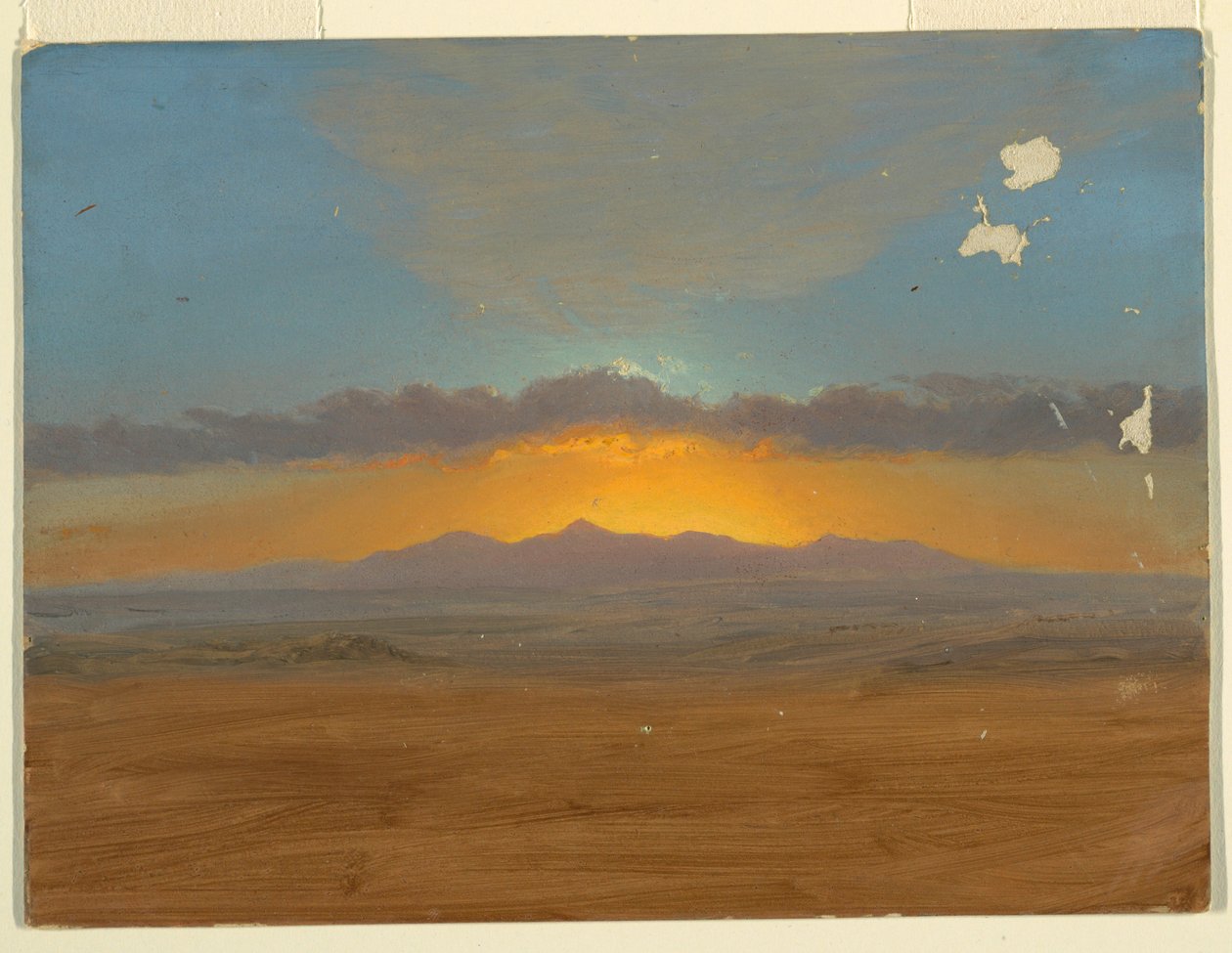 Rysunek, zachód słońca, 1865-66 autorstwa Frederic Edwin Church