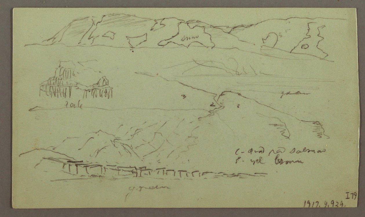 Rysunek, Valley, prawdopodobnie kwiecień 1868 r. autorstwa Frederic Edwin Church