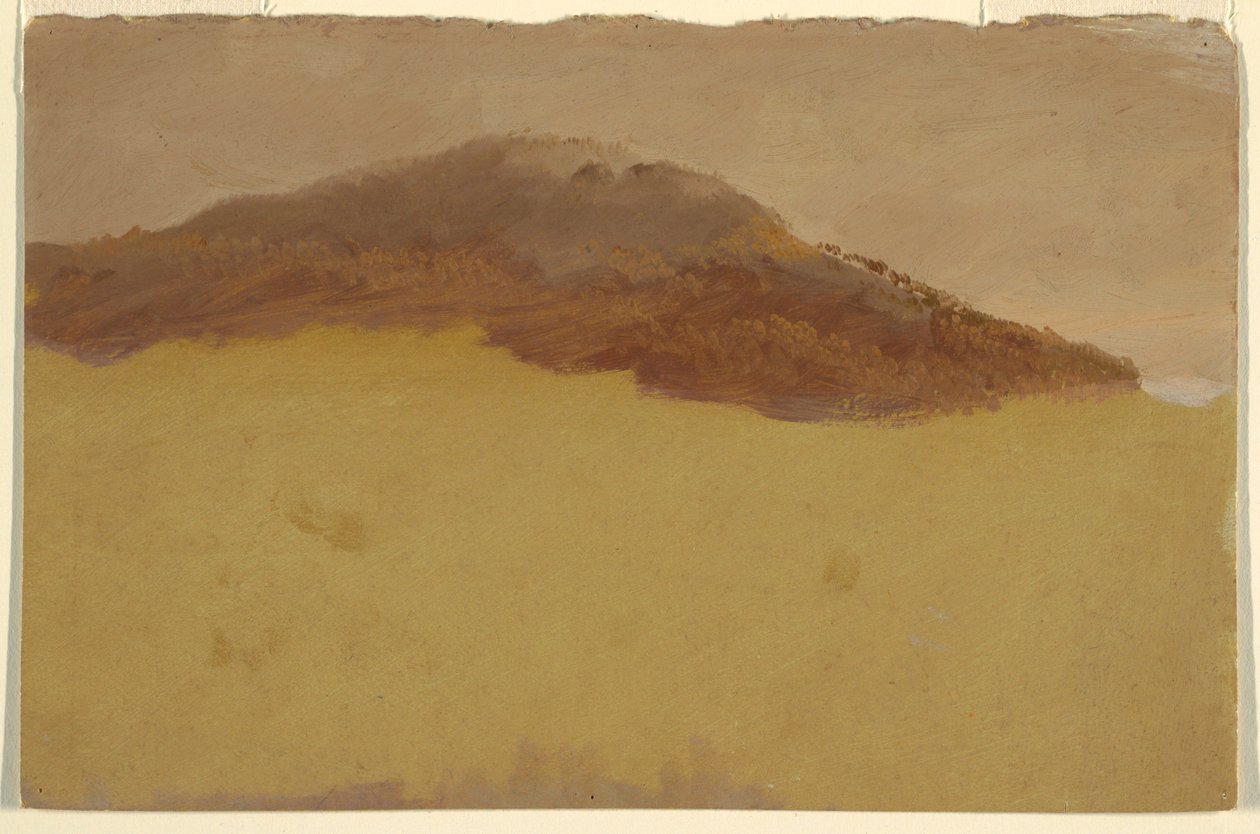 Rysunek, zalesione wzgórze, 1870-80 autorstwa Frederic Edwin Church