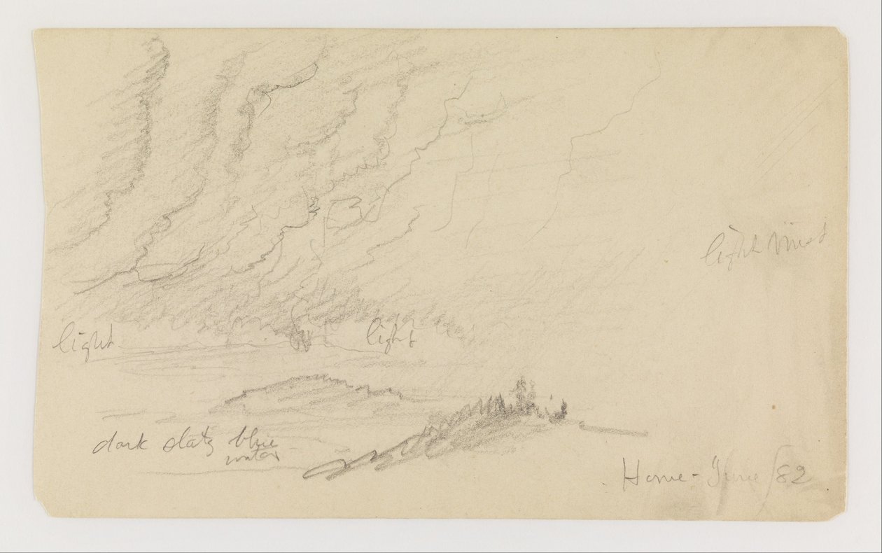 Mgła nad rzeką i wzgórzami autorstwa Frederic Edwin Church