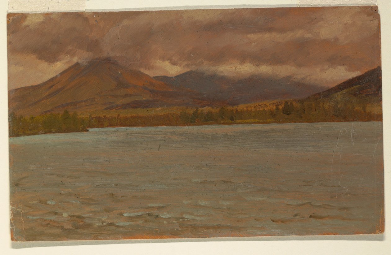 Góra Katahdin z jeziora Katahdin autorstwa Frederic Edwin Church