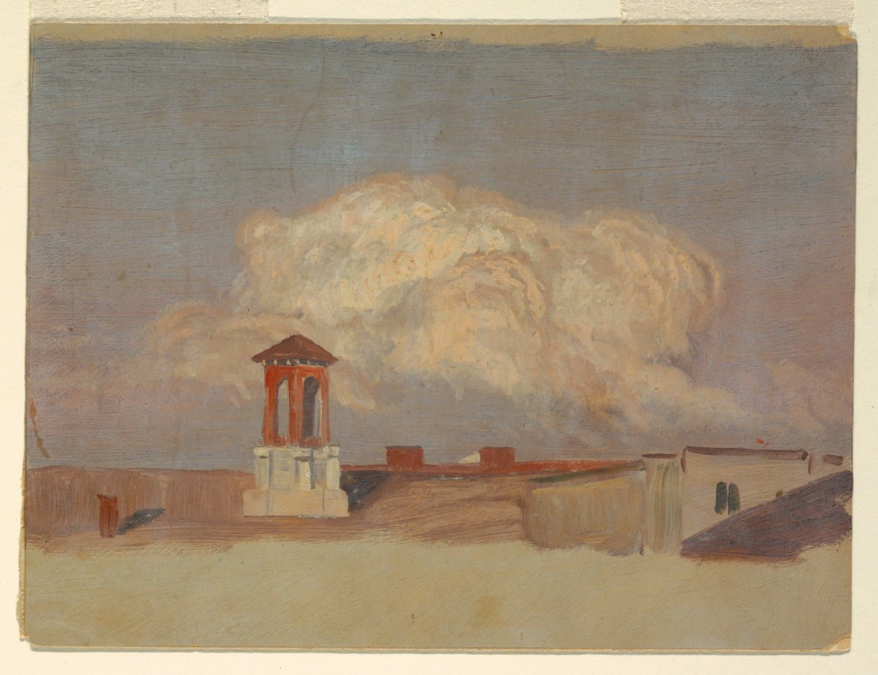 Dachy włoskiego miasta autorstwa Frederic Edwin Church