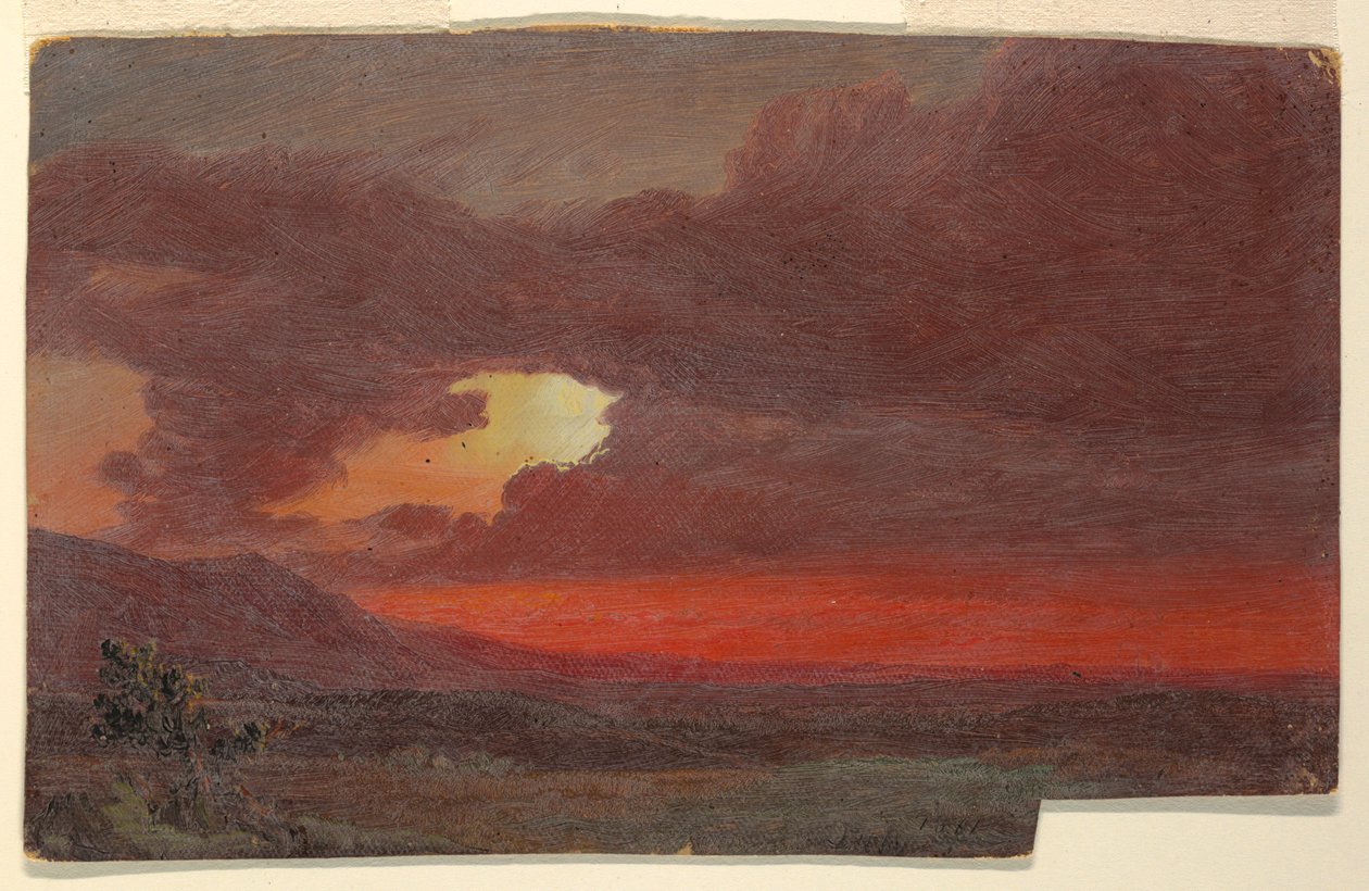 Zachód słońca, Hudson, Nowy Jork autorstwa Frederic Edwin Church