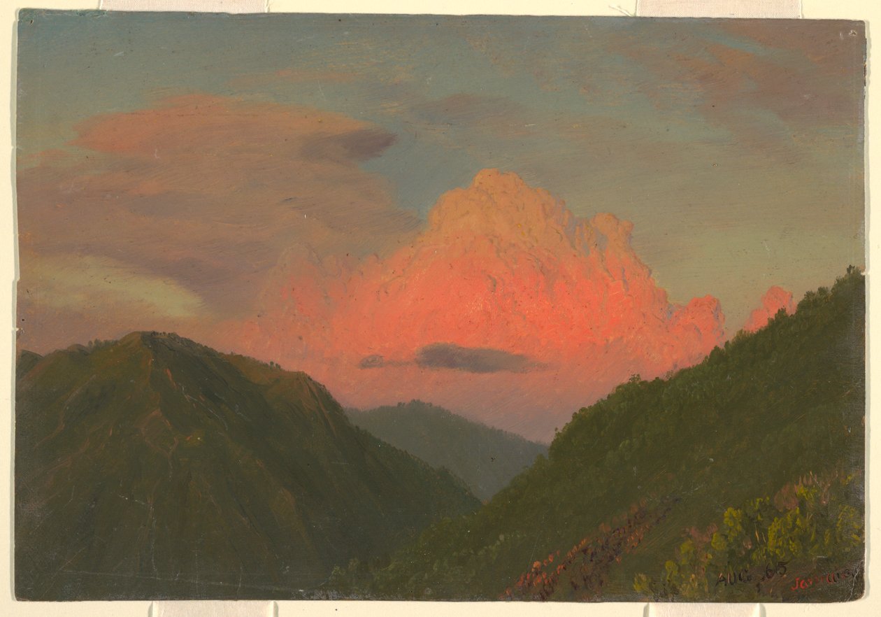 Zachód słońca nad wzgórzami, Jamajka, Indie Zachodnie autorstwa Frederic Edwin Church