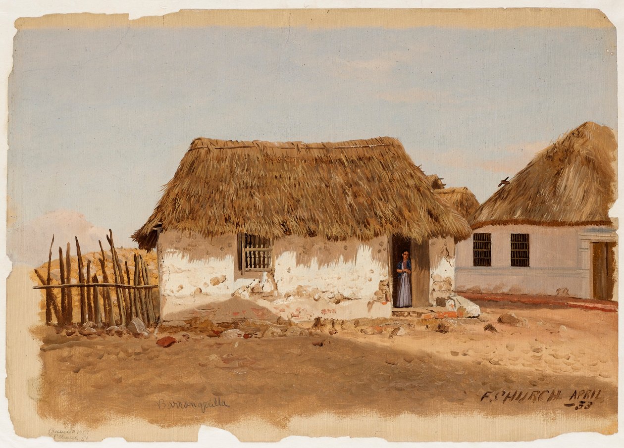 Dwa domy w Barranquilla, Kolumbia autorstwa Frederic Edwin Church
