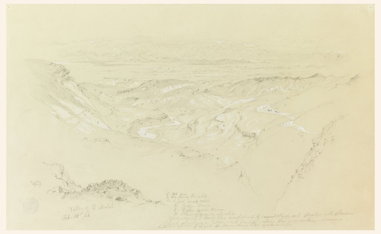 Dolina El Arabah autorstwa Frederic Edwin Church