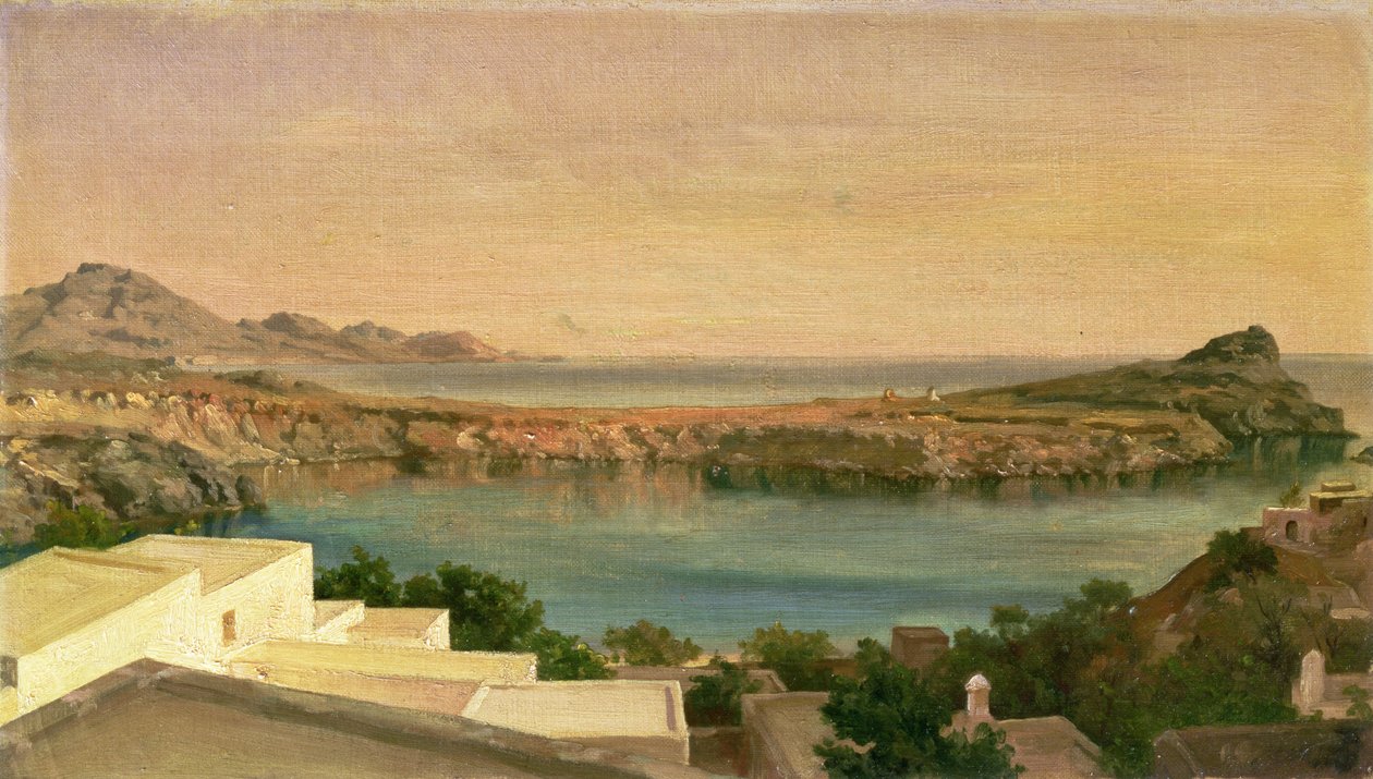 Lindos, Rodos, ok. 1867 (olej na płótnie) autorstwa Frederic Leighton