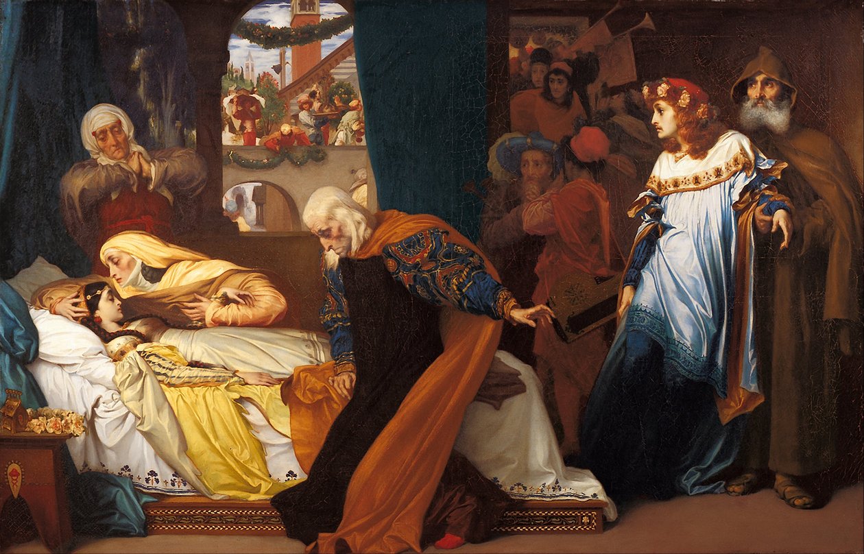Udawana śmierć Julii autorstwa Frederic Leighton