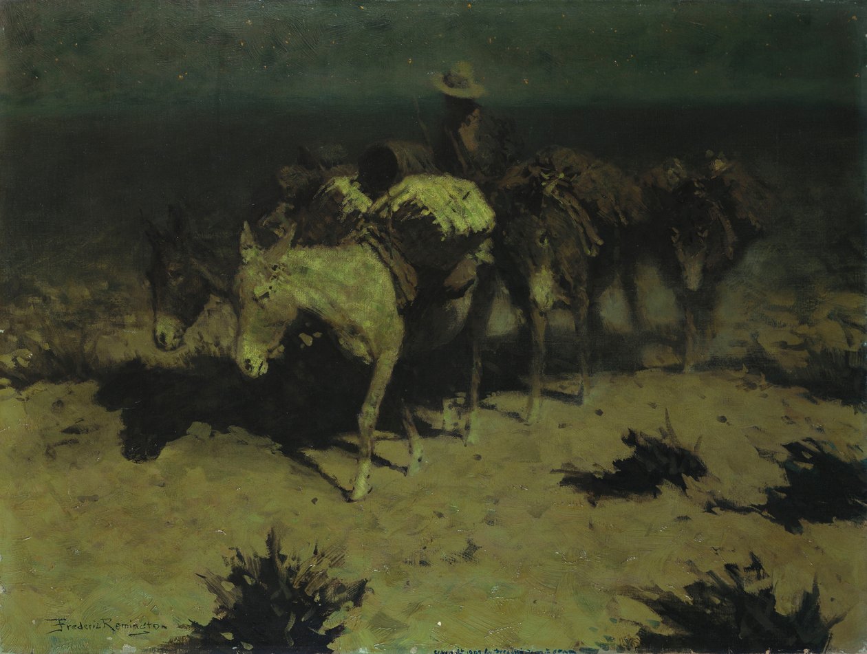 Pociąg stada, 1909 autorstwa Frederic Remington