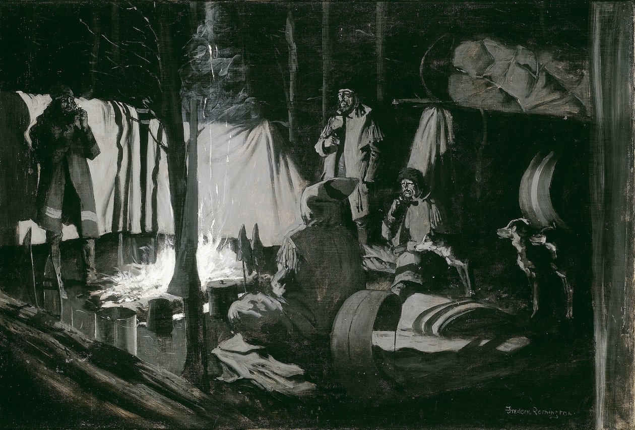 Pierwszy i najlepszy obóz wyprawy autorstwa Frederic Remington