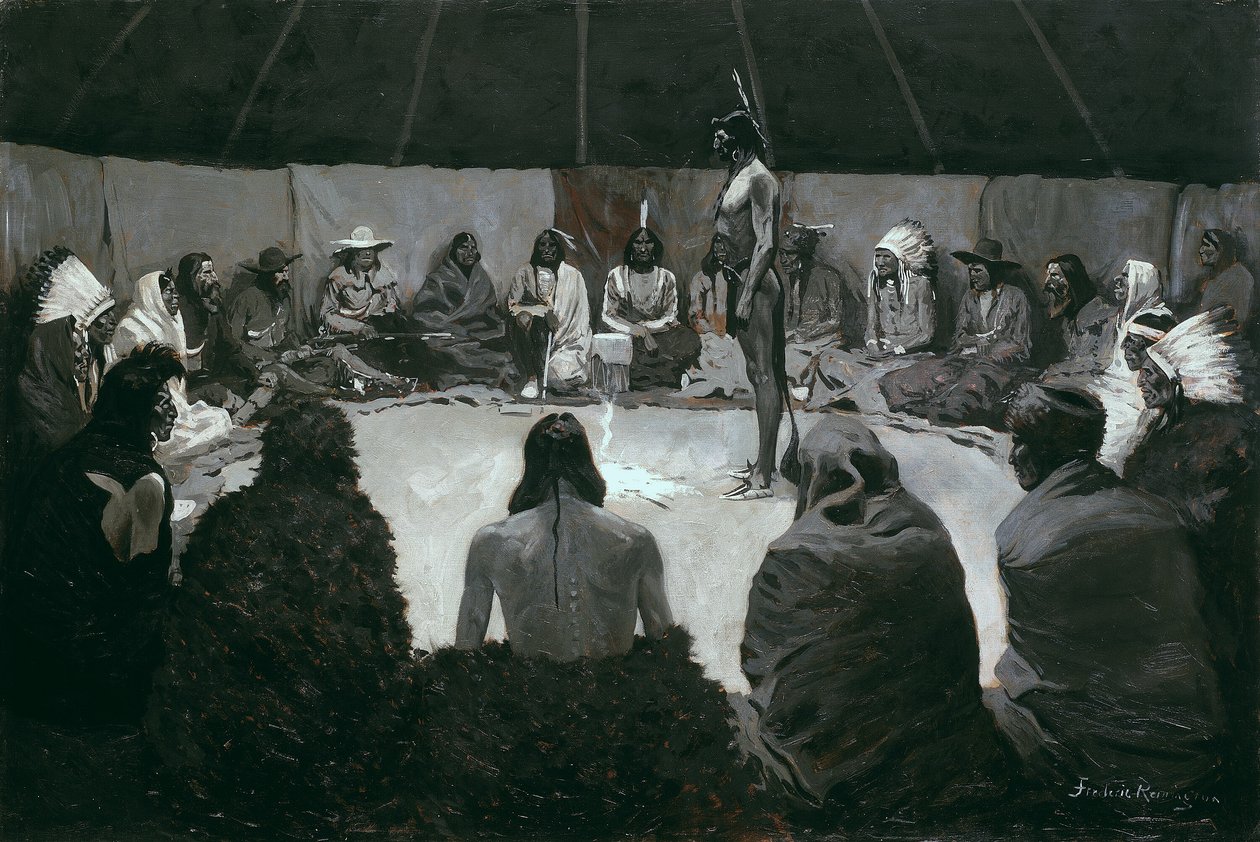 Powiem Białemu Człowiekowi autorstwa Frederic Remington
