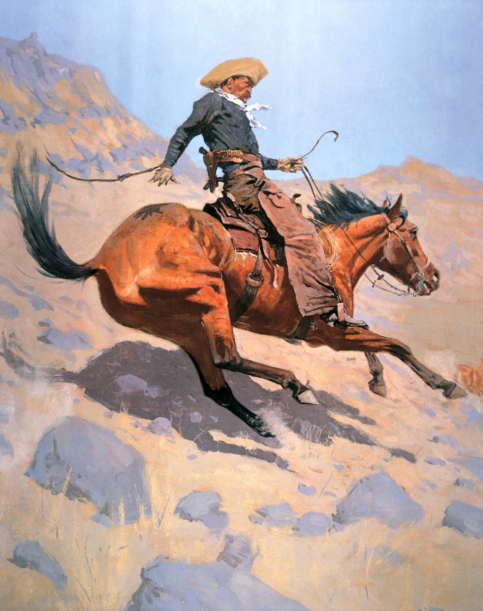Kowboj (olej na płótnie) autorstwa Frederic Remington