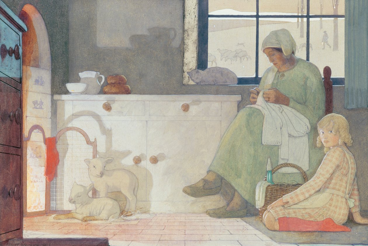 Matka zastępcza, 1925 autorstwa Frederick Cayley Robinson