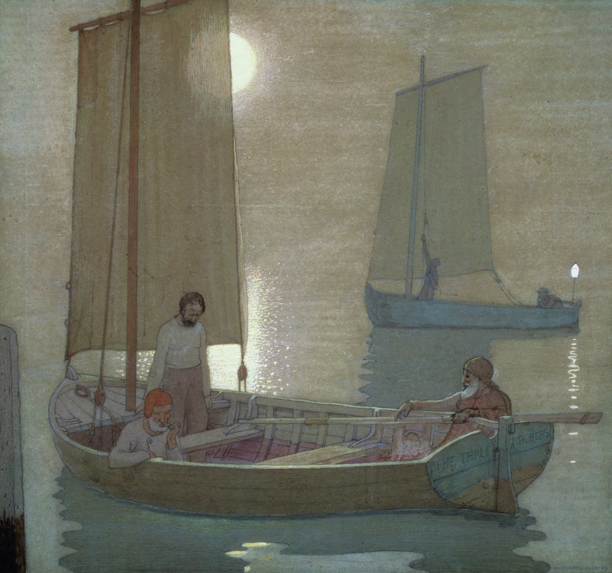 Trzej bracia, c.1897 autorstwa Frederick Cayley Robinson