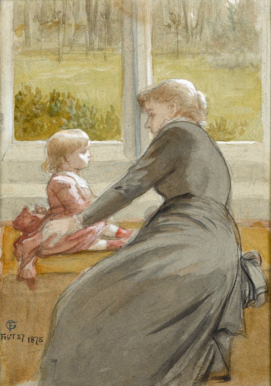Frederica, 1878 (wc na papierze) autorstwa Frederick Goodall