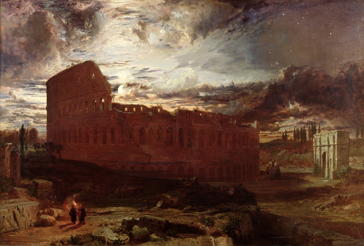 Koloseum, Rzym, 1860 autorstwa Frederick Lee Bridell