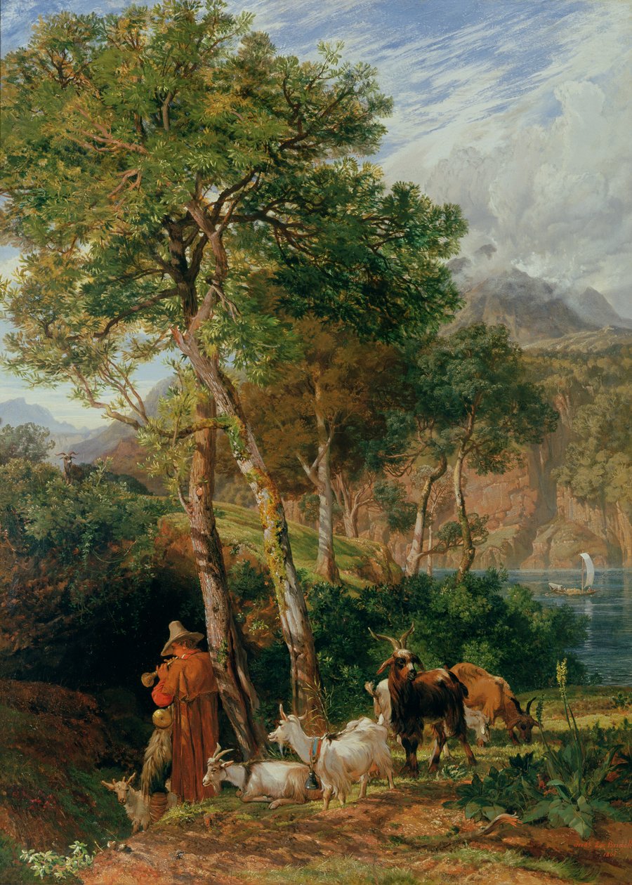 Brzegi jeziora Lecco autorstwa Frederick Lee Bridell
