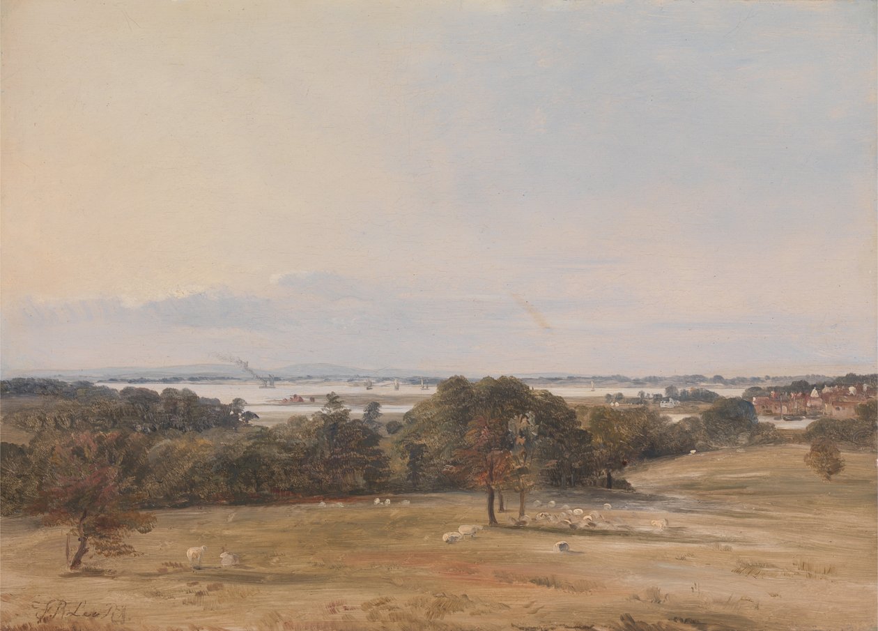 Southampton Water, niedaleko Hamble autorstwa Frederick Richard Lee